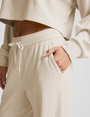 Breathe Easy Ribbed Wide Leg Pant