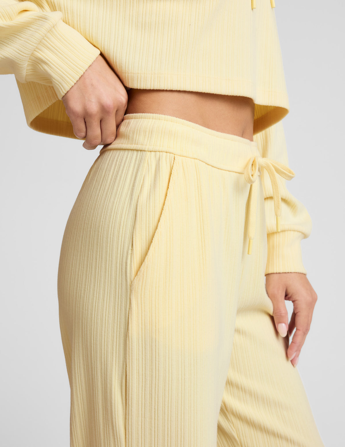 Ribbed Wide Leg Breathe Easy Pant - Yellow Swirl | Beyond Yoga