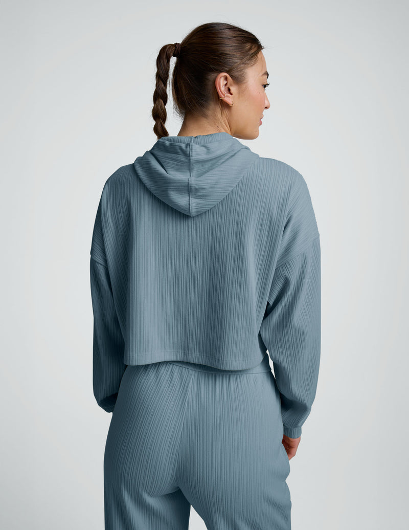 Breathe Easy Ribbed Cropped Hoodie