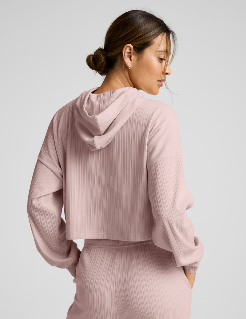 Breathe Easy Ribbed Cropped Hoodie