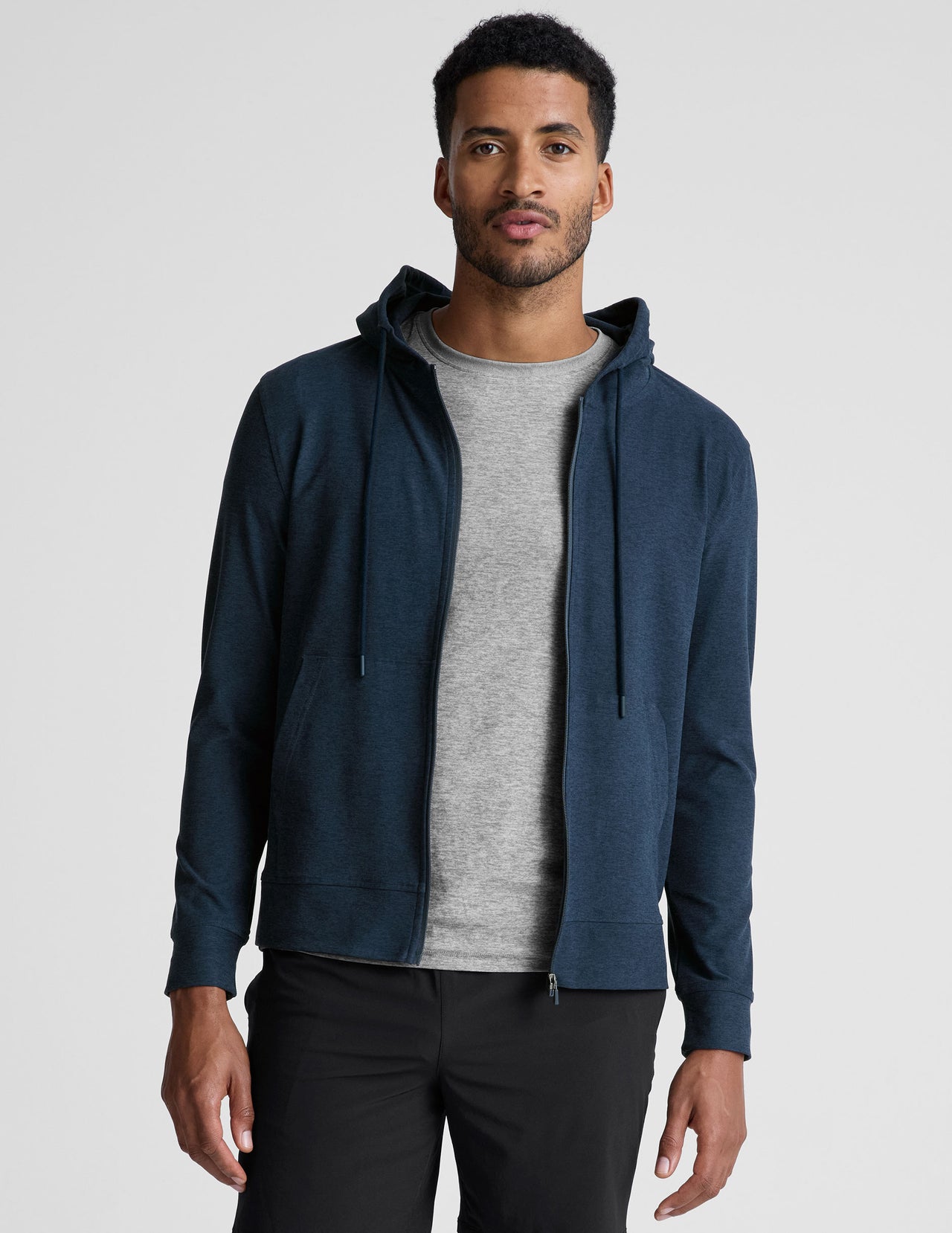 Men Blue BEYOND TOMORROW Oversized Zipper Hoodie with Joggers