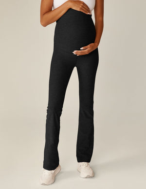 Maternity High Waisted Spacedye Flare Pants - Black Maternity High Waisted Spacedye Flare Pants - Black