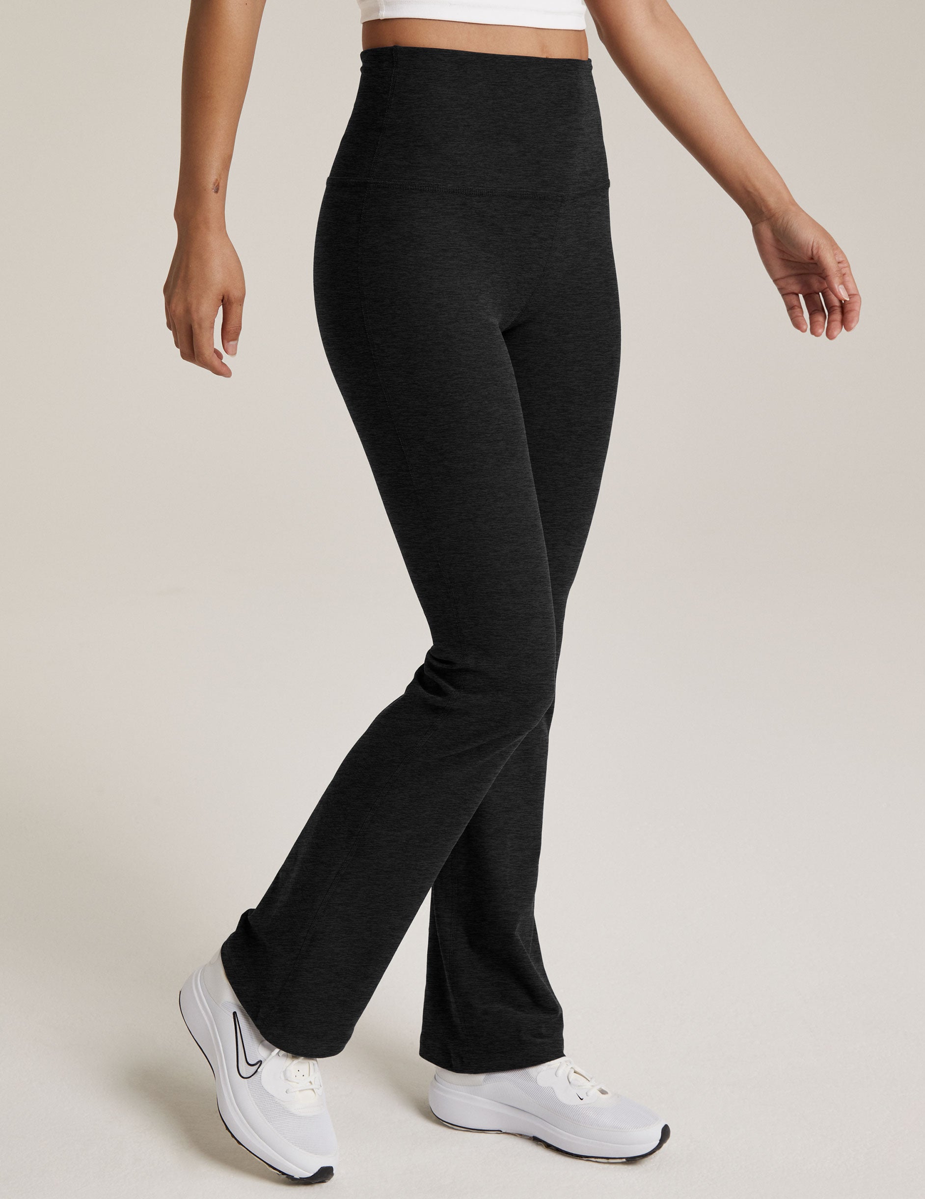  Side Pockets,Petite Womens Straight Leg Yoga Pants Slim Fit Workout  Pants,27,Black,M