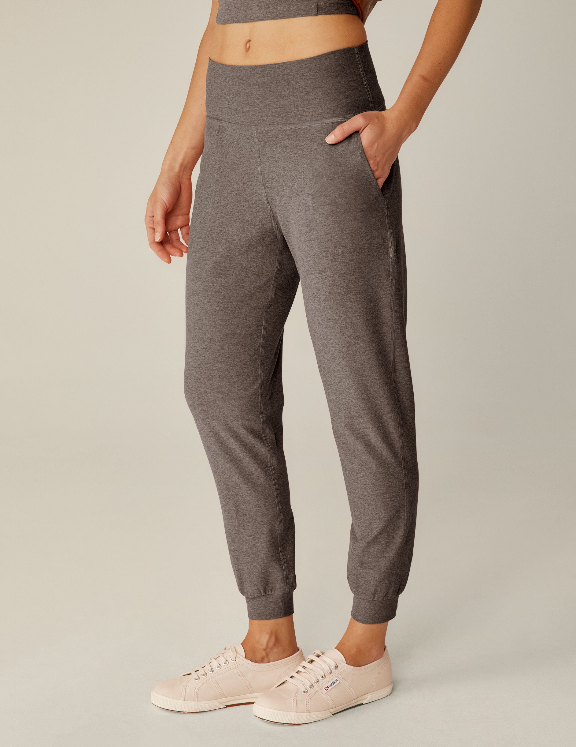 Beyond Yoga Velvet Tuxedo Stripe Jogger Style Sweatpants Sweats top