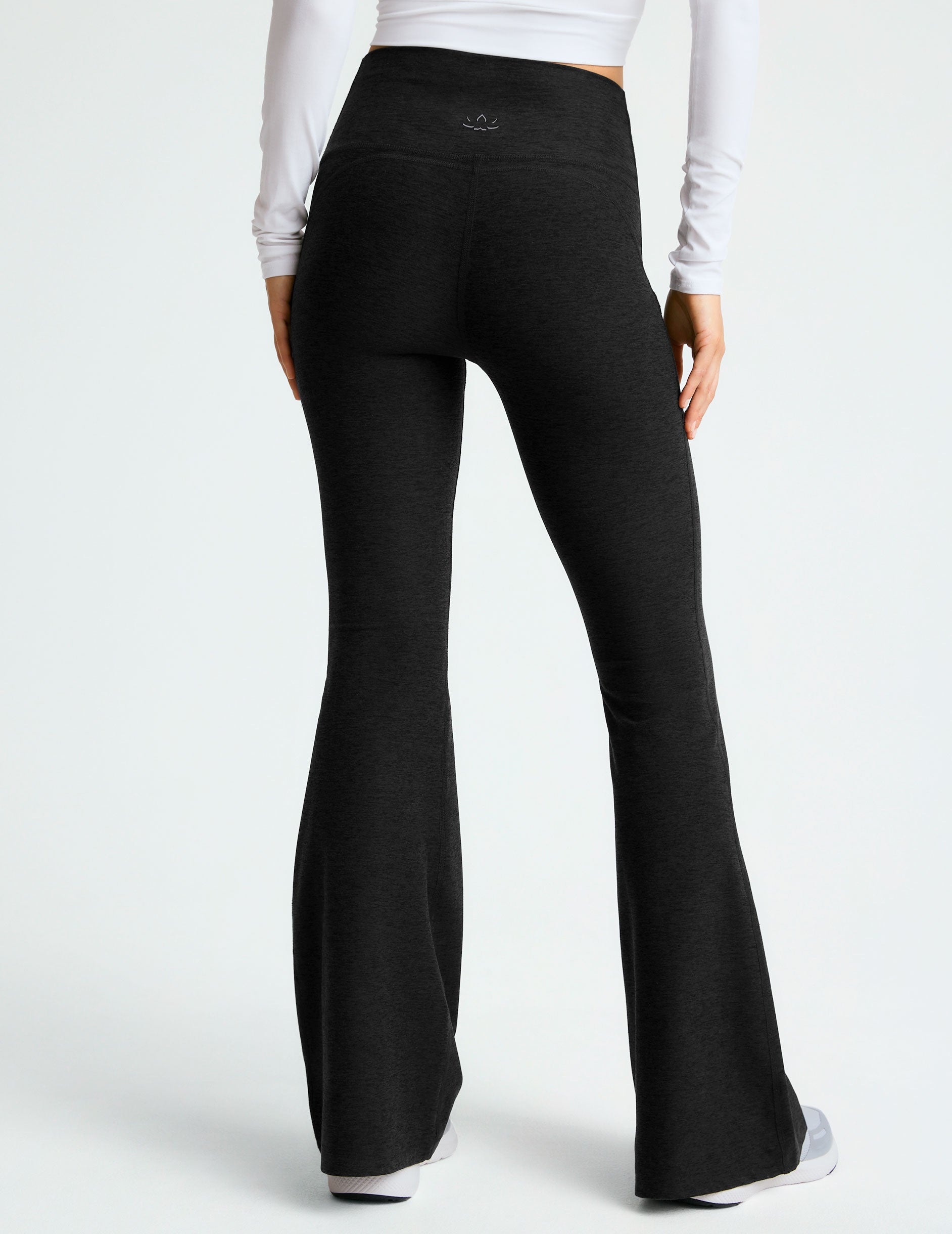 black midi flare legging