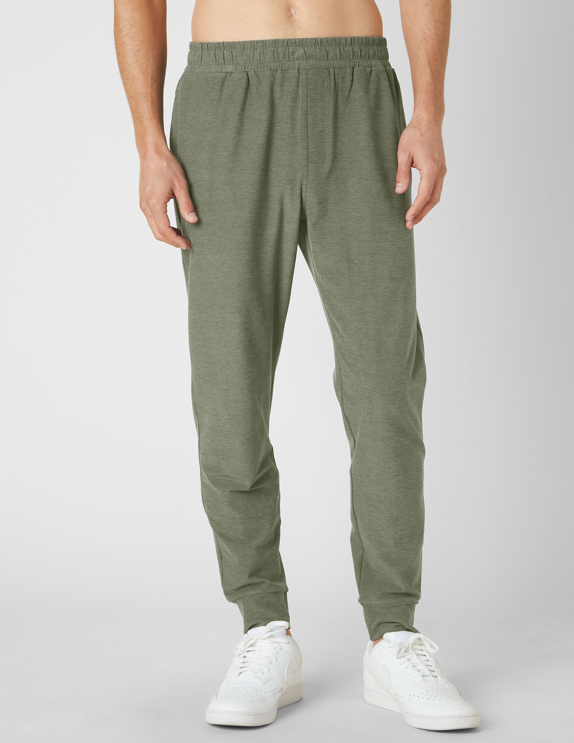 green mens slim fit joggers