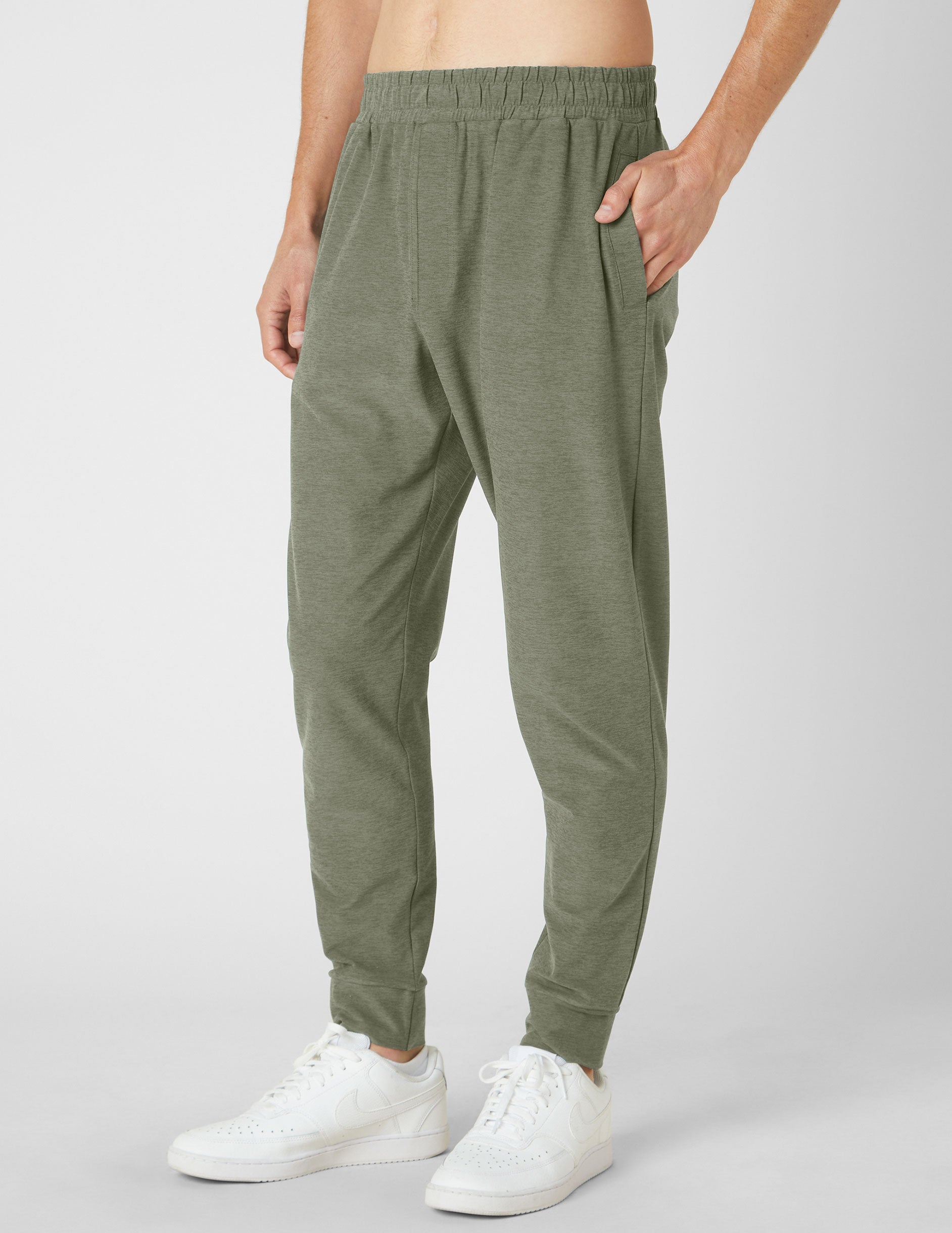 green mens slim fit joggers