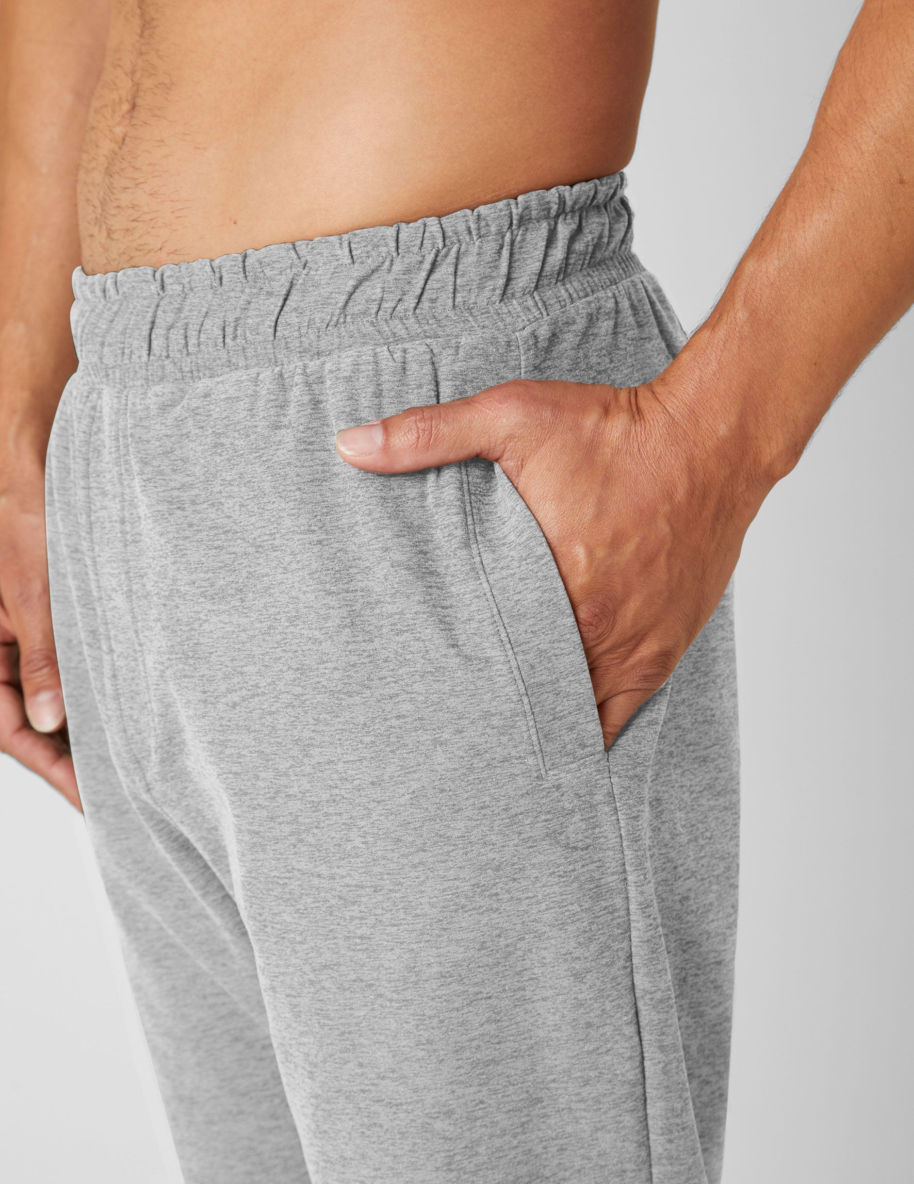 grey mens sweatpants with drawstring at waist