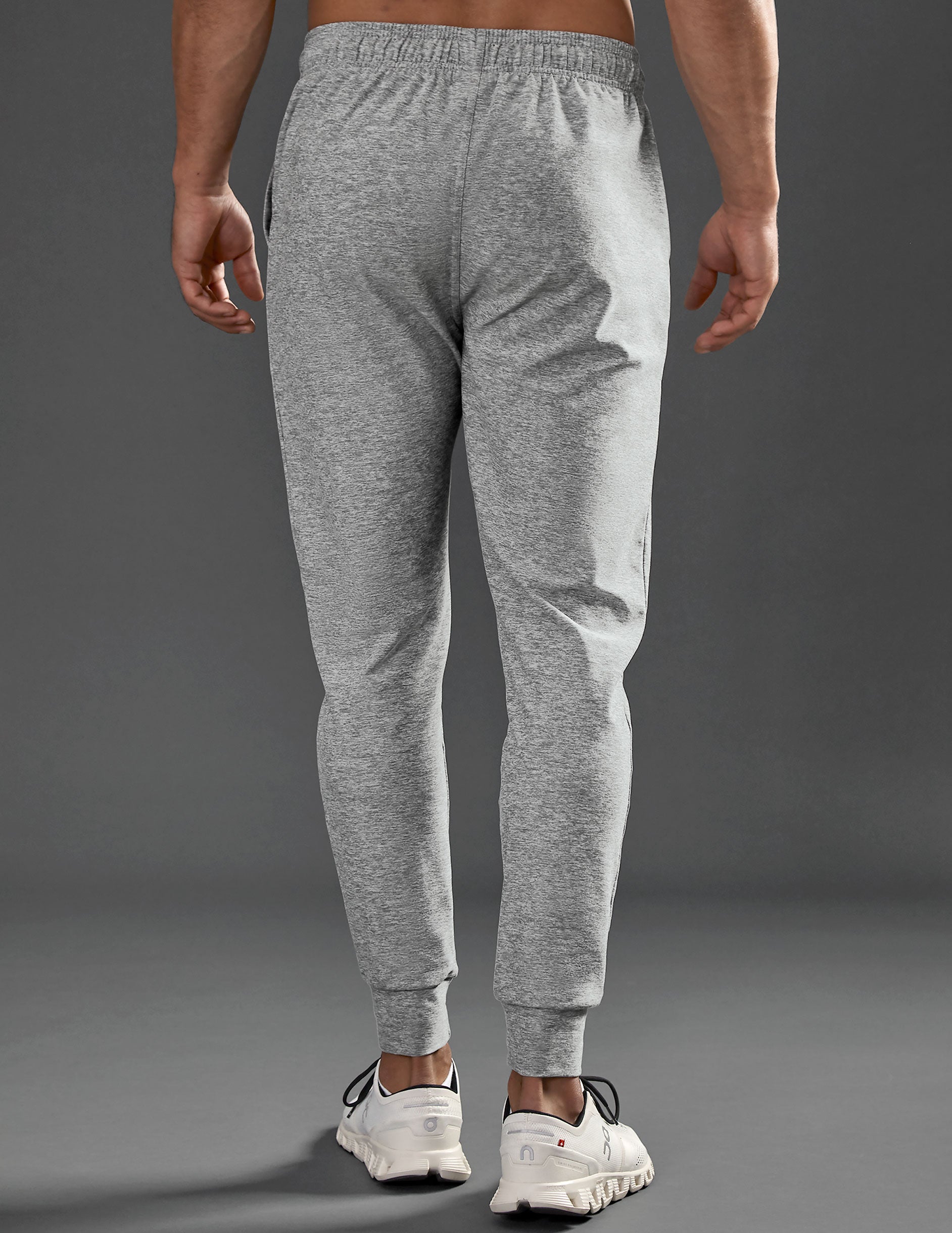 grey mens sweatpants with drawstring at waist