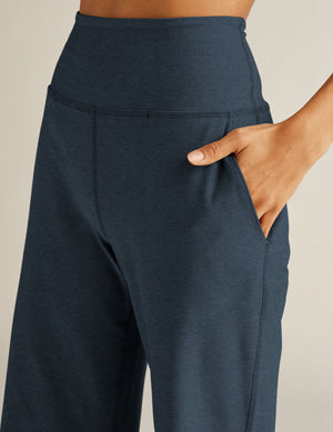 Close-up of Nocturnal Navy Spacedye Laid Back Pant featuring a high 4