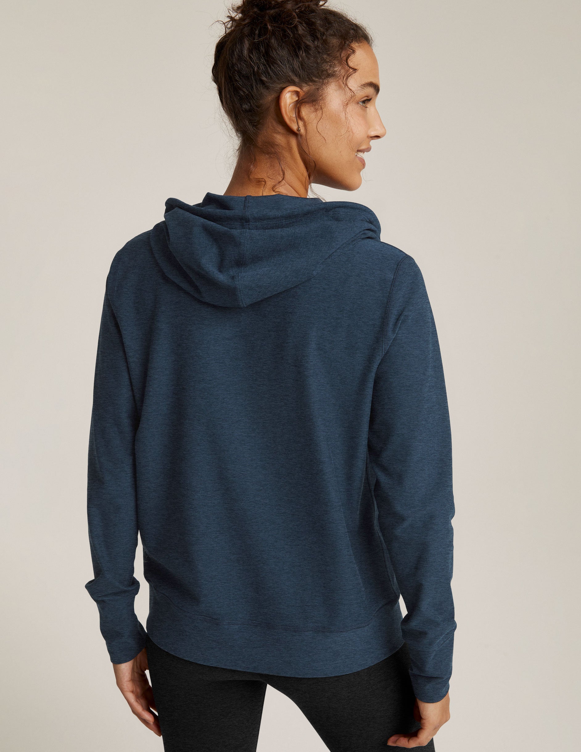 blue zip up hoodie jacket