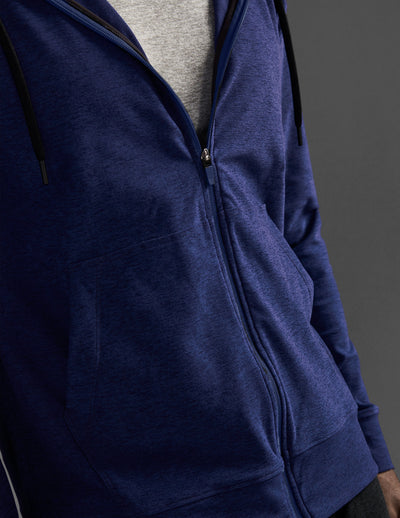 deep blue zip up hoodie