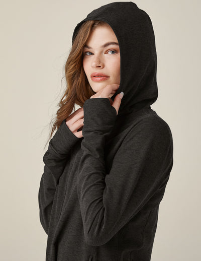black zip up hoodie