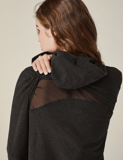 black zip up hoodie
