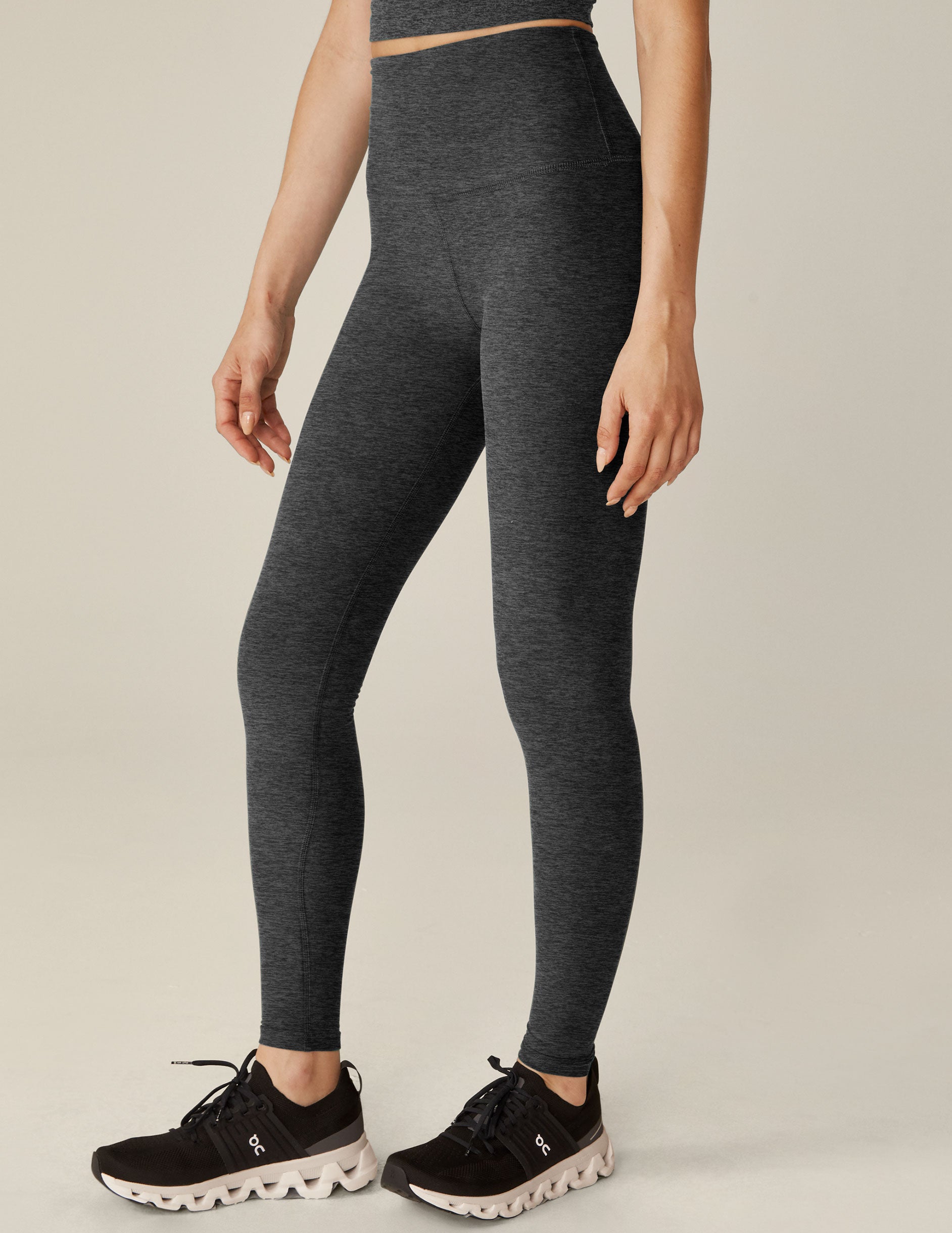 NWT Beyond Yoga Shimmer Essential Long Leggings - M, Black/Silver