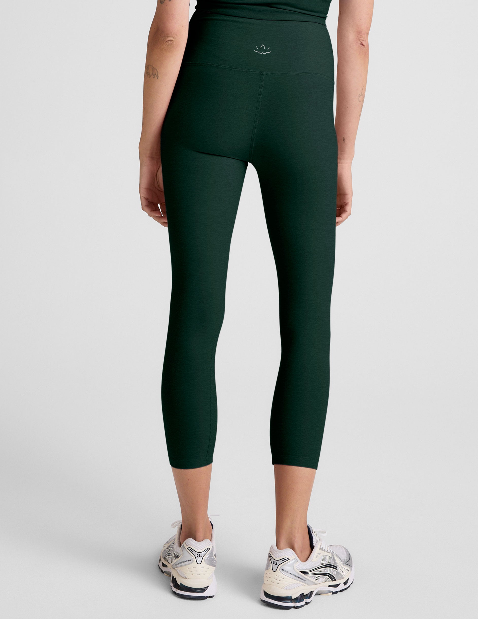 High Waisted Walk And Talk Capri Legging - Dark Spruce Green