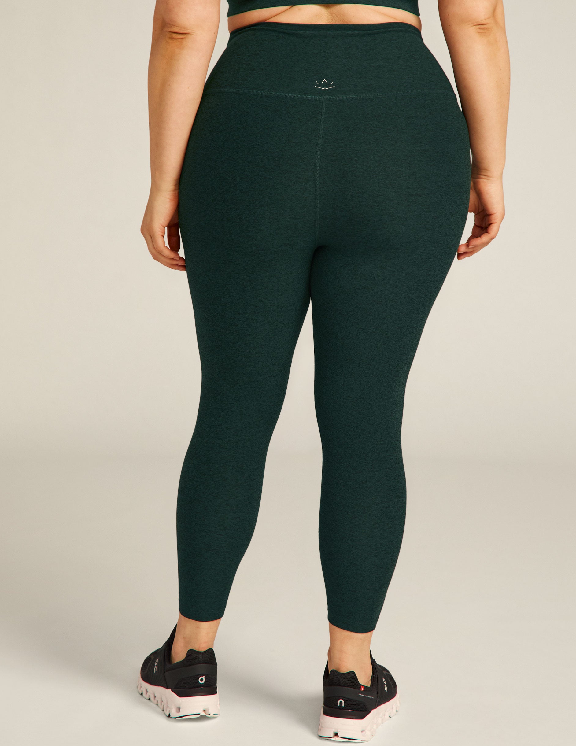 On The Run Olive Green Ribbed Leggings