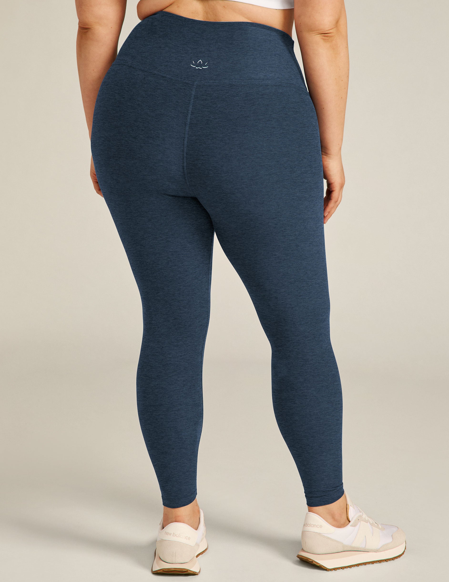 Navy And Silver Beyond Yoga Alloy Ombre Leggings