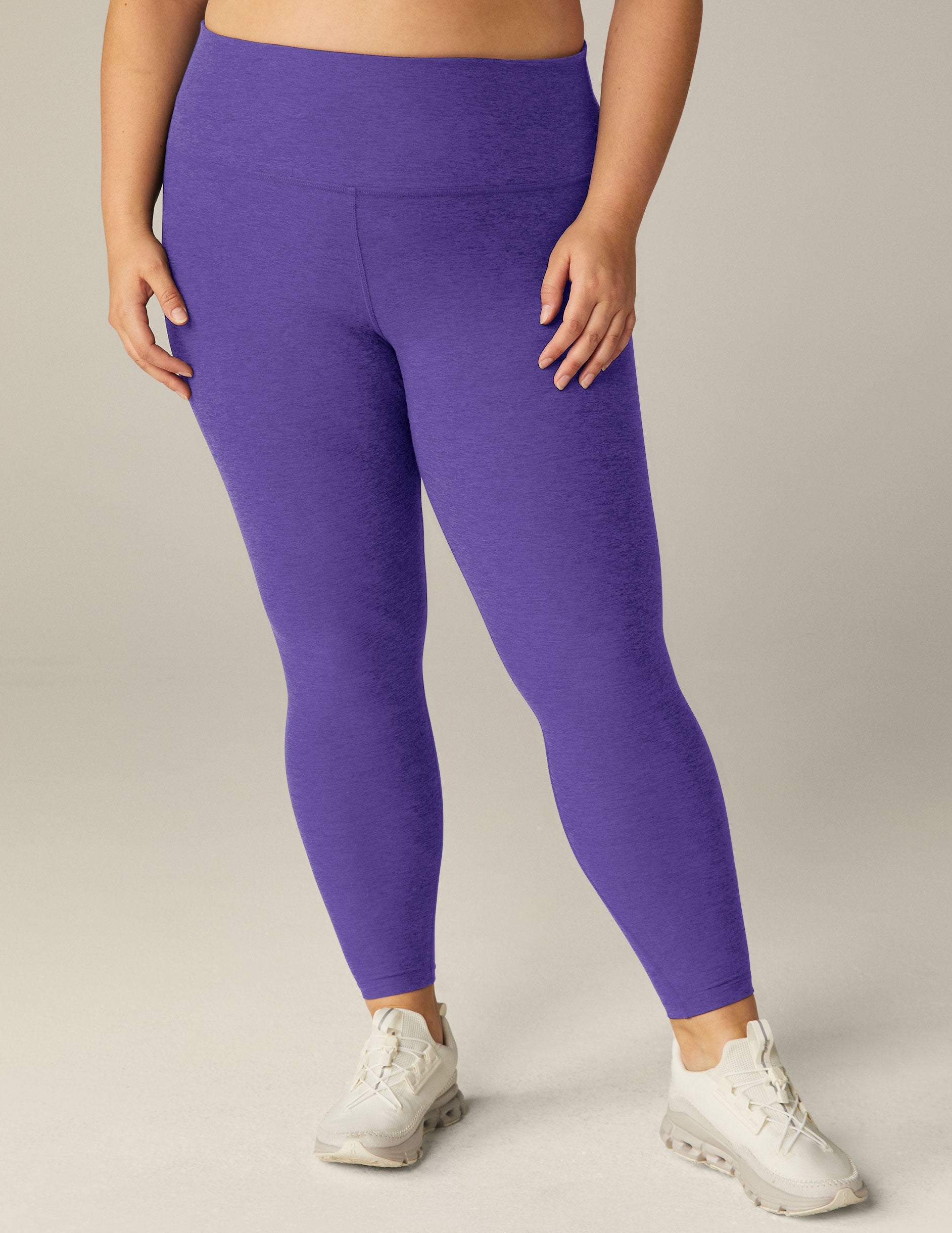 Beyond Yoga Spacedye Caught In The Midi High Waisted Legging in Ultra  Violet Heather