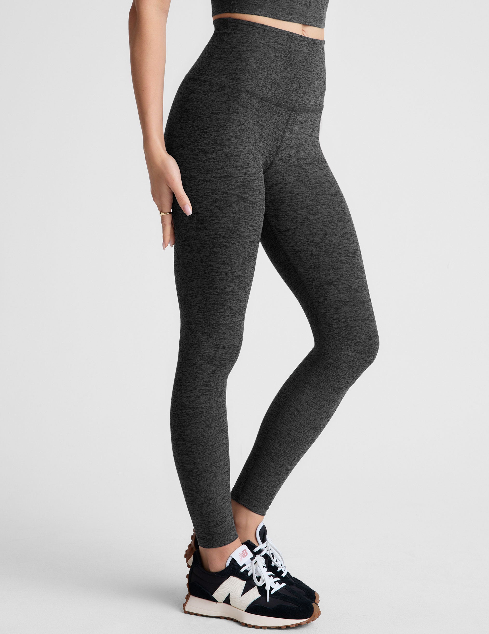 Beyond Yoga Spacedye Caught in The Midi High Waisted Legging Black Charcoal