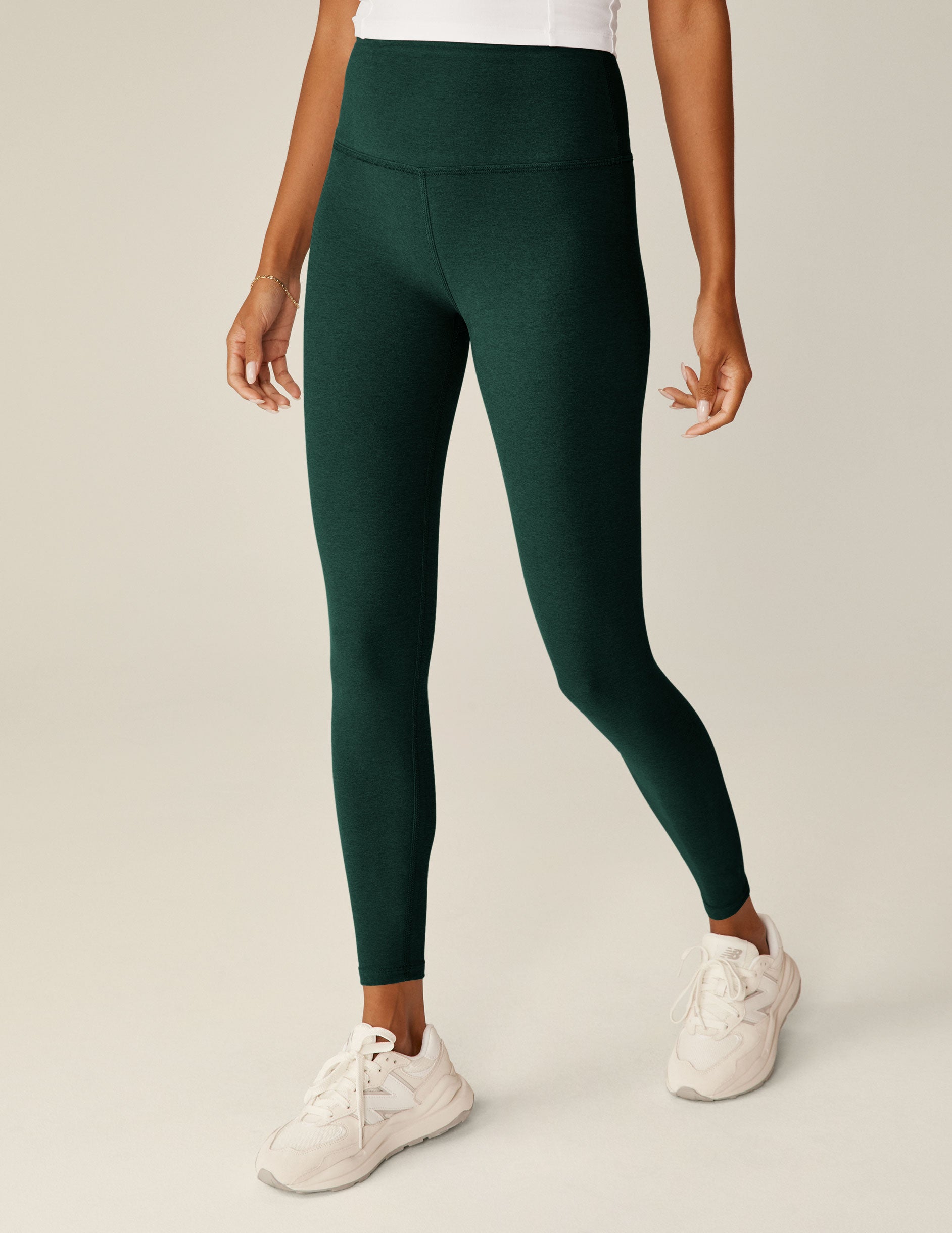 green midi leggings