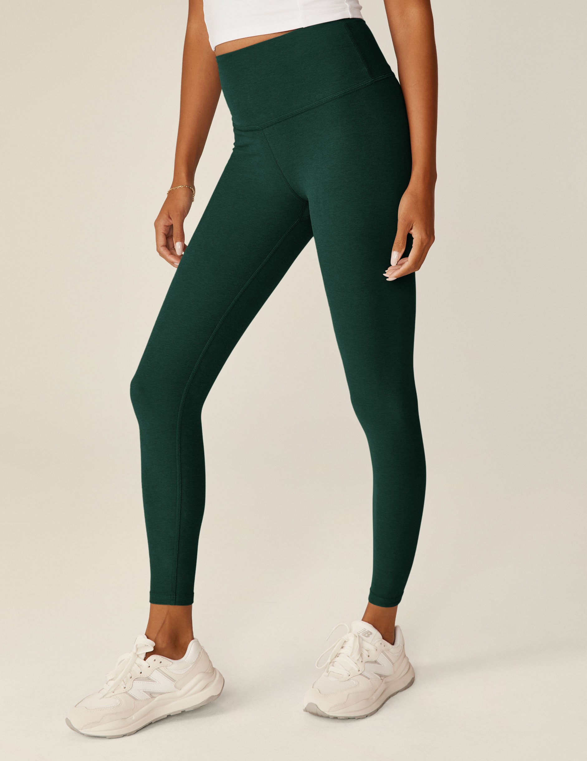 green midi leggings