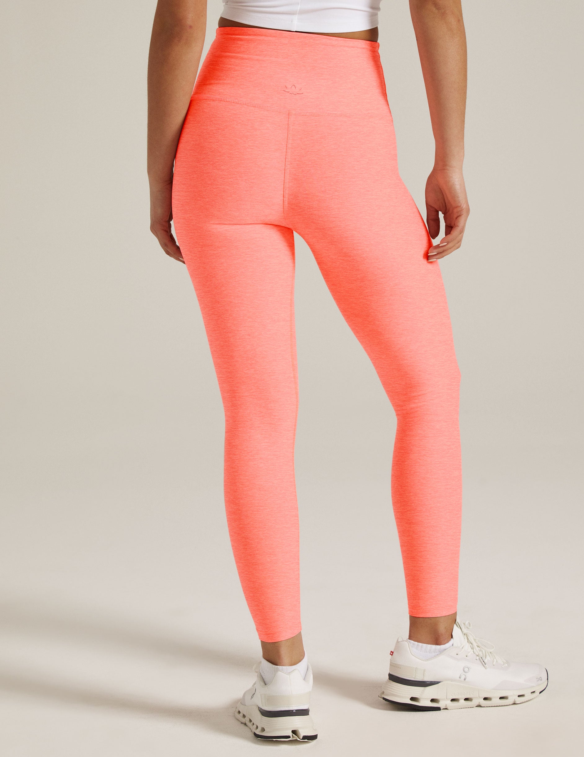 Beyond Yoga Spacedye High Waisted Midi Leggings (Electric Peach Heather)  Women's Casual Pants - ShopStyle