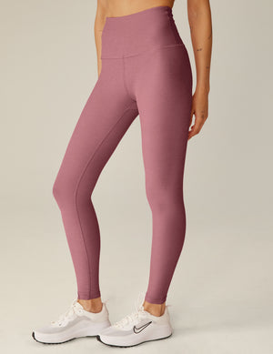 purple high-waisted midi spacedye leggings. 