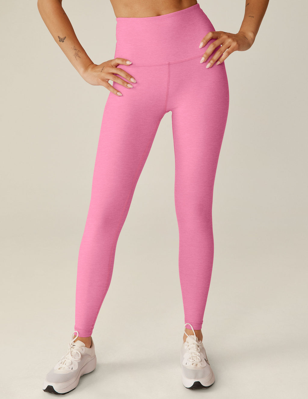 Bright Pink Soft Stretchable Cotton Stretch Legging Workout Yoga Full  Length