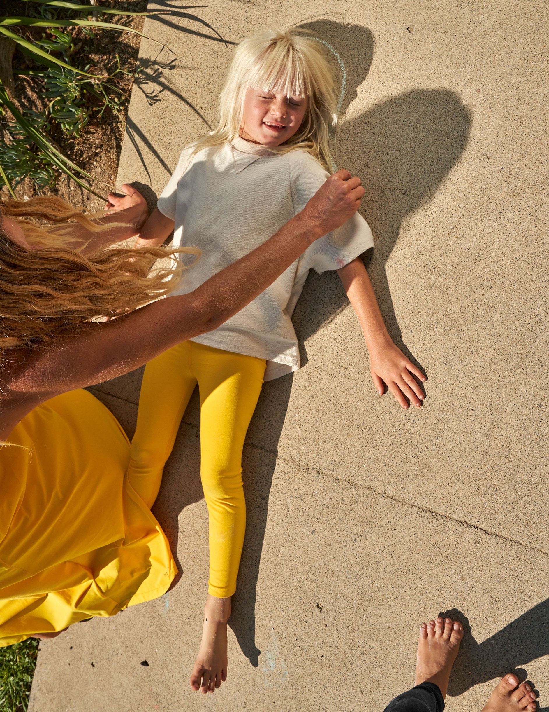 yellow spacedye toddler leggings. 