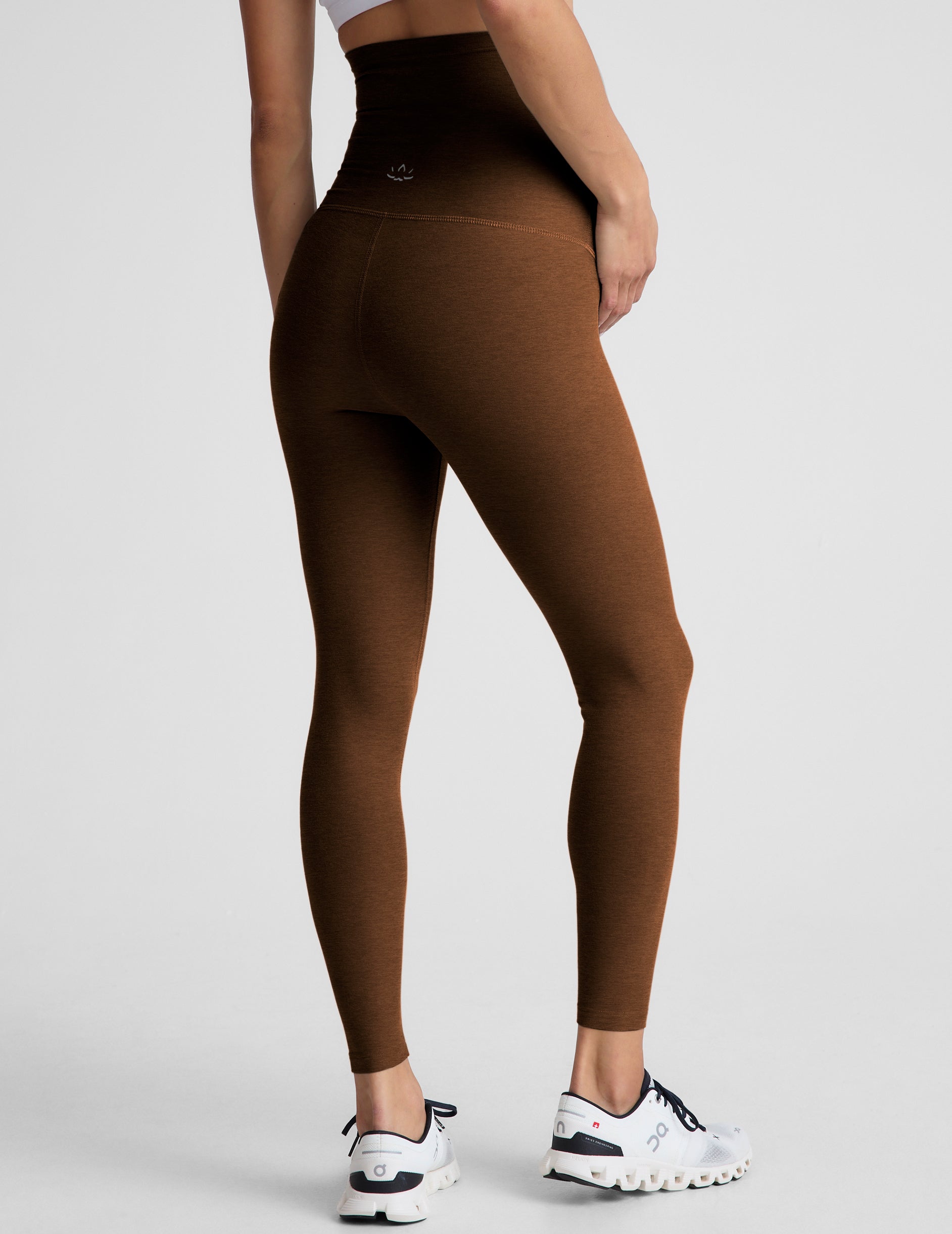 brown maternity midi leggings. 