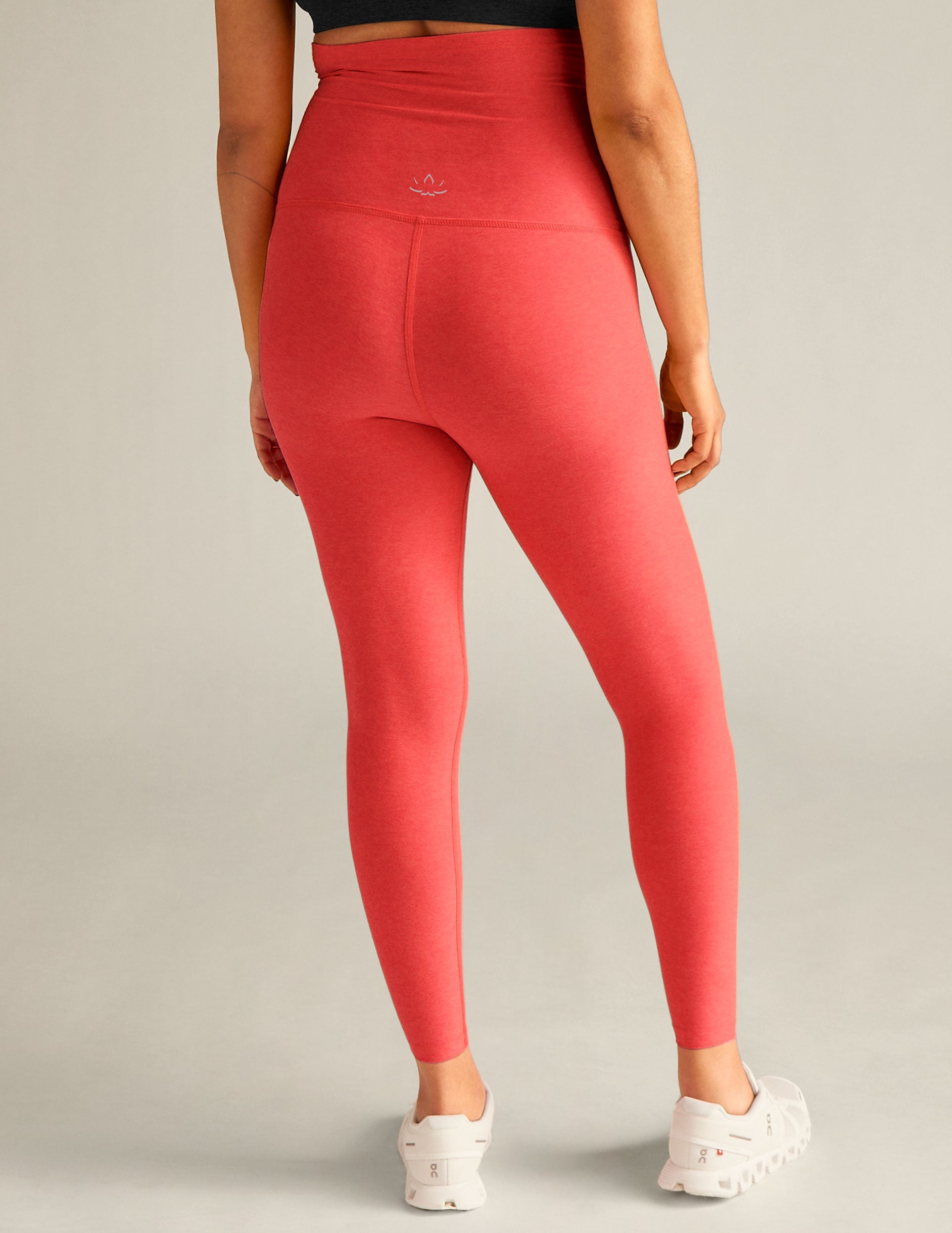 pink maternity midi leggings