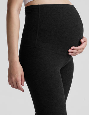 black maternity midi length leggings. 
