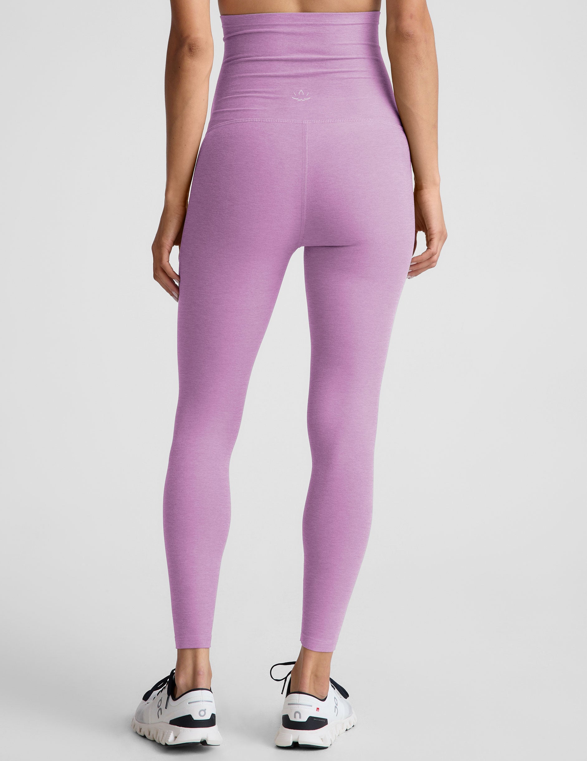 purple maternity midi leggings