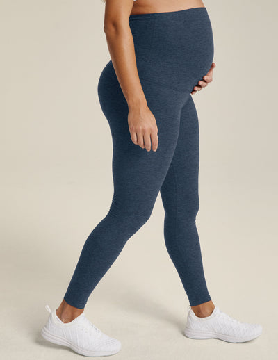 blue maternity high waisted legging