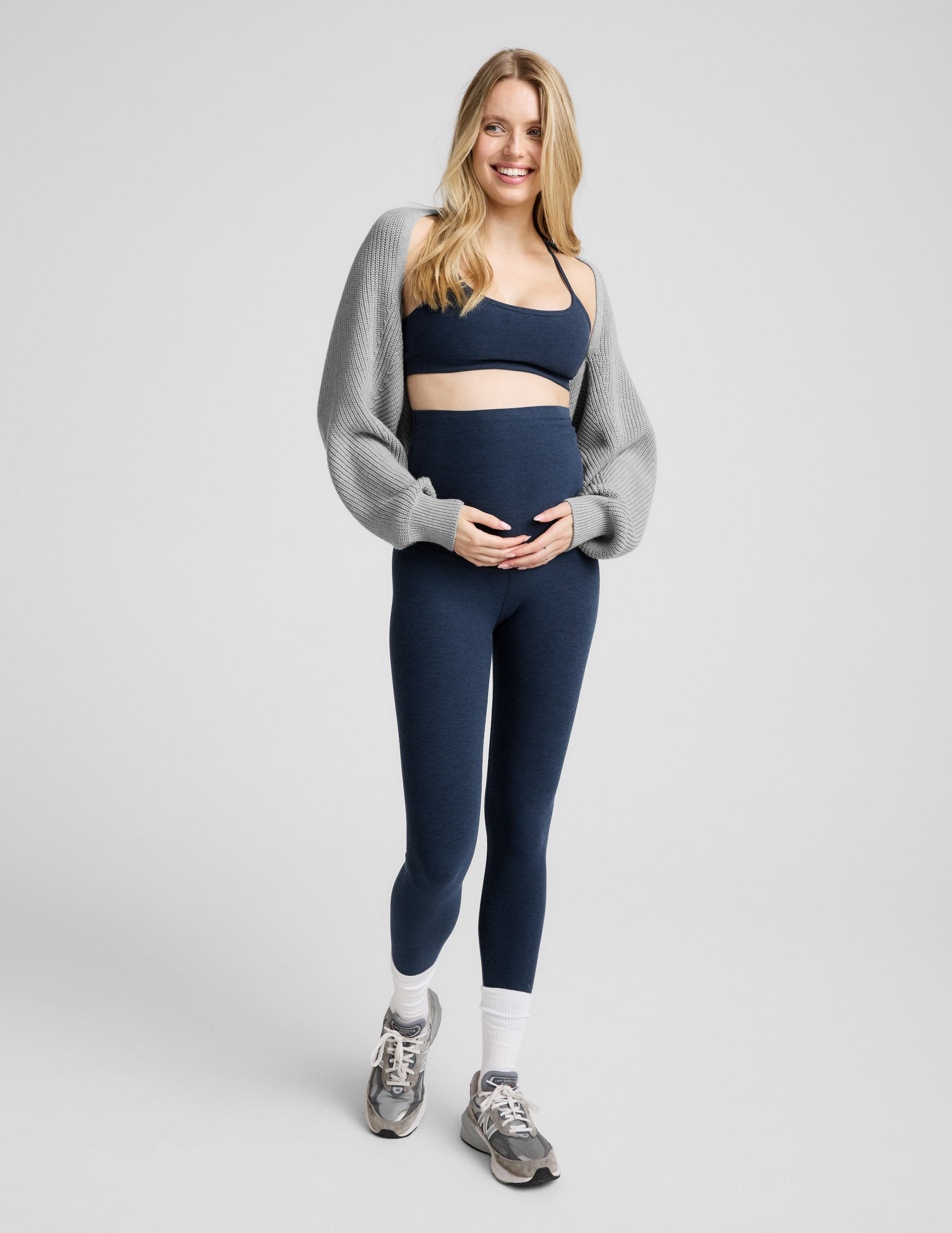 Beyond Yoga Spacedye Love The Bump Maternity Midi Leggings - Nocturnal Navy