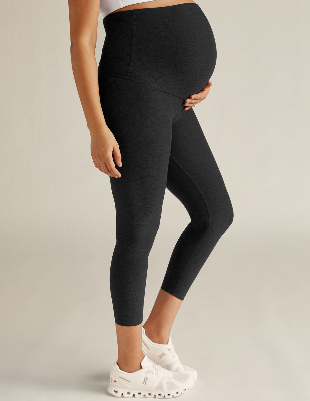 AFITNE Maternity Leggings Over The Belly for Women Pregnancy Yoga Pants  with Pockets Active Workout Tight Leggings Black - L at  Women's  Clothing store