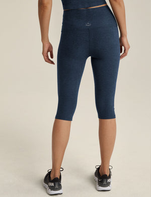pedal pusher pants High Waisted Pedal Pusher Spacedye Legging - Nocturnal Navy