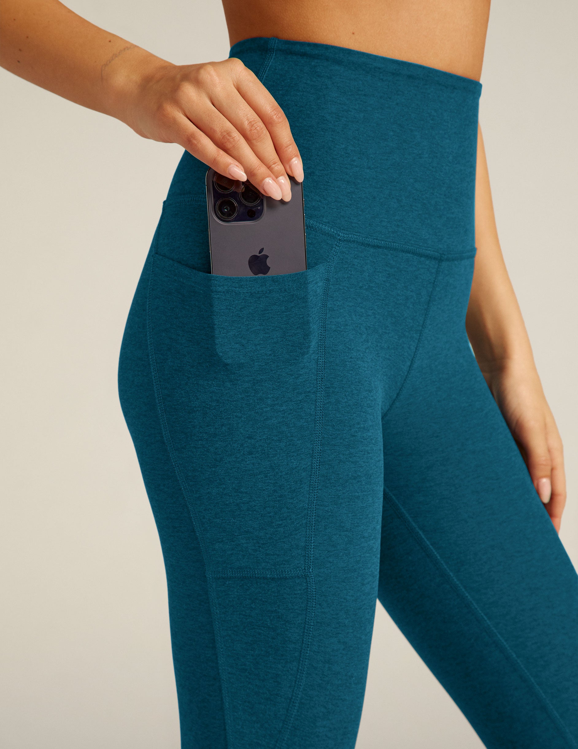 Beyond Yoga Spacedye Equipped Pocket Legging in Celestial Blue