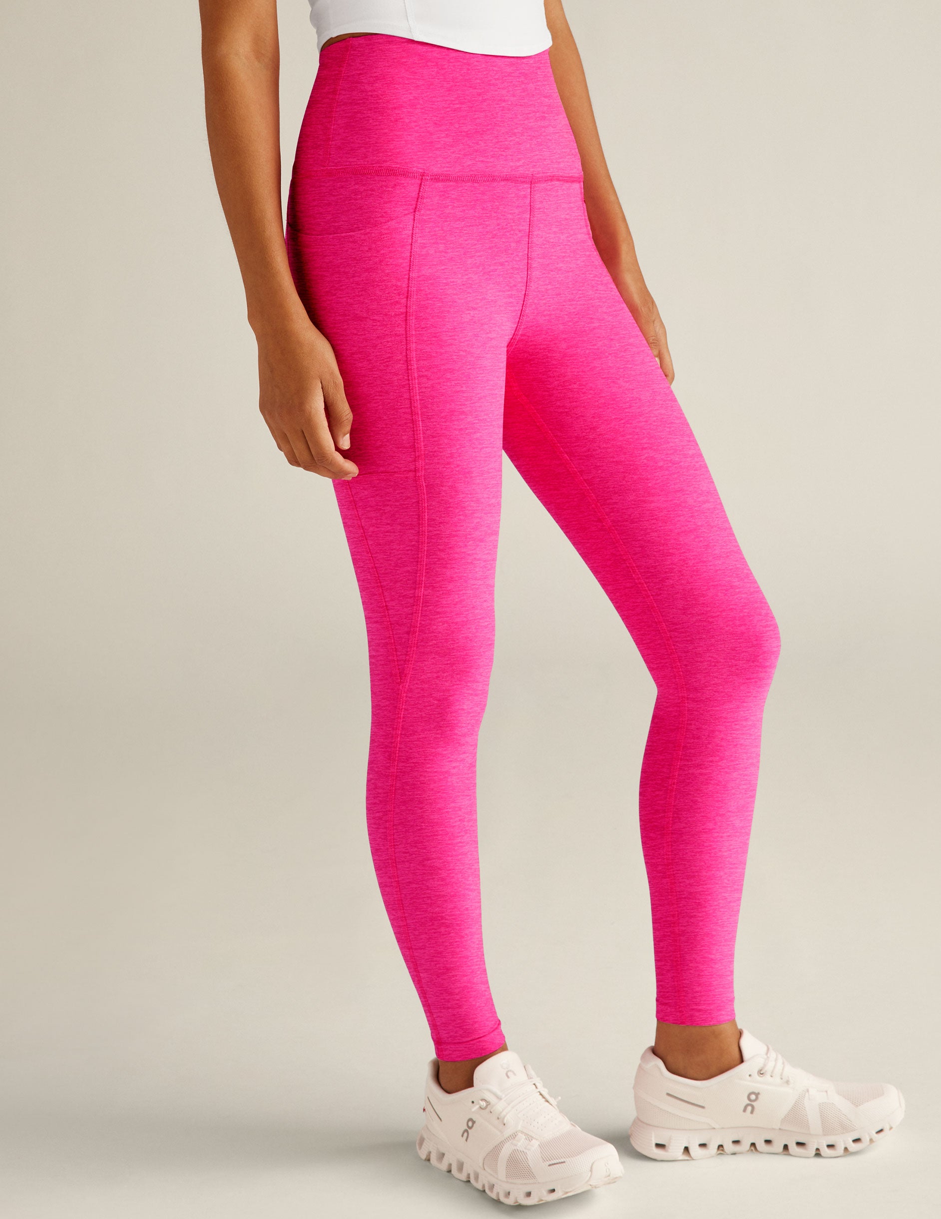 Generic Women See Through Hot Yoga Pants Shorts Transparent Pink_S