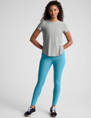 Beyond Yoga Spacedye Out Of Pocket High Waisted Midi Legging | Surfer Blue Heather / XXL Beyond Yoga Spacedye Out Of Pocket High Waisted Midi Legging | Surfer Blue Heather / XXL