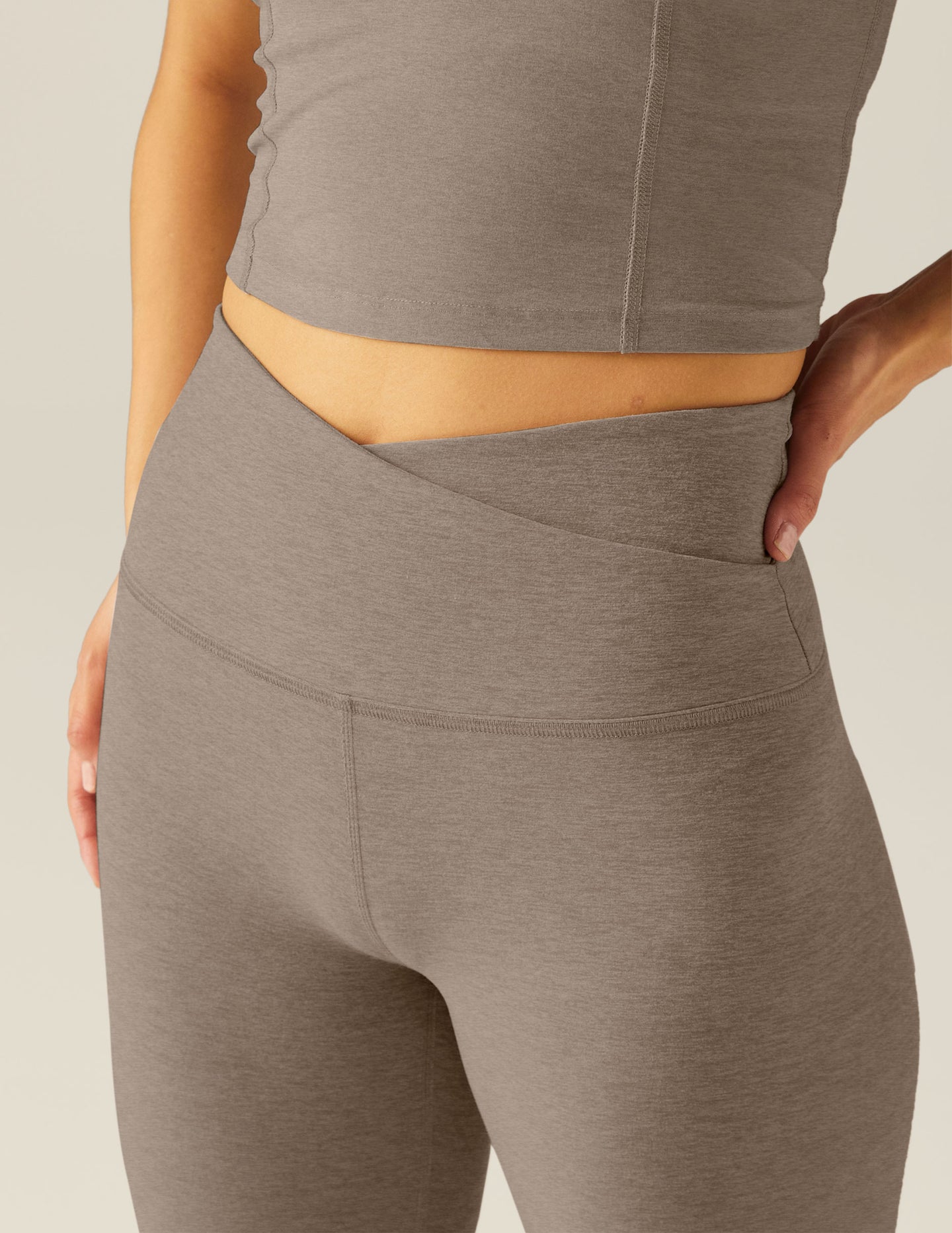 Spacedye High Waist Midi Legging - Dusty Forest Heather