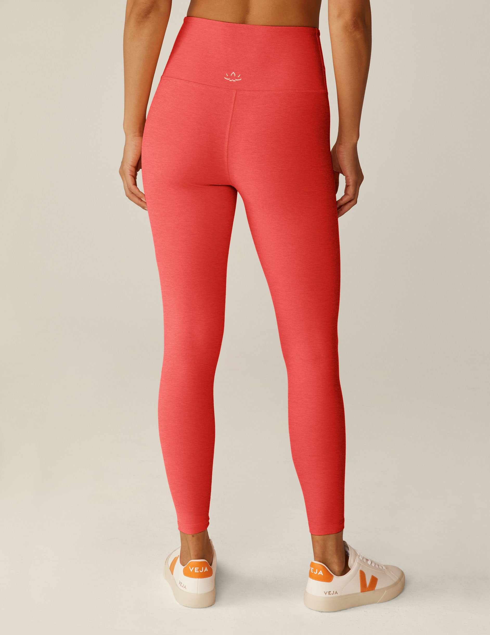 pink criss cross front midi legging