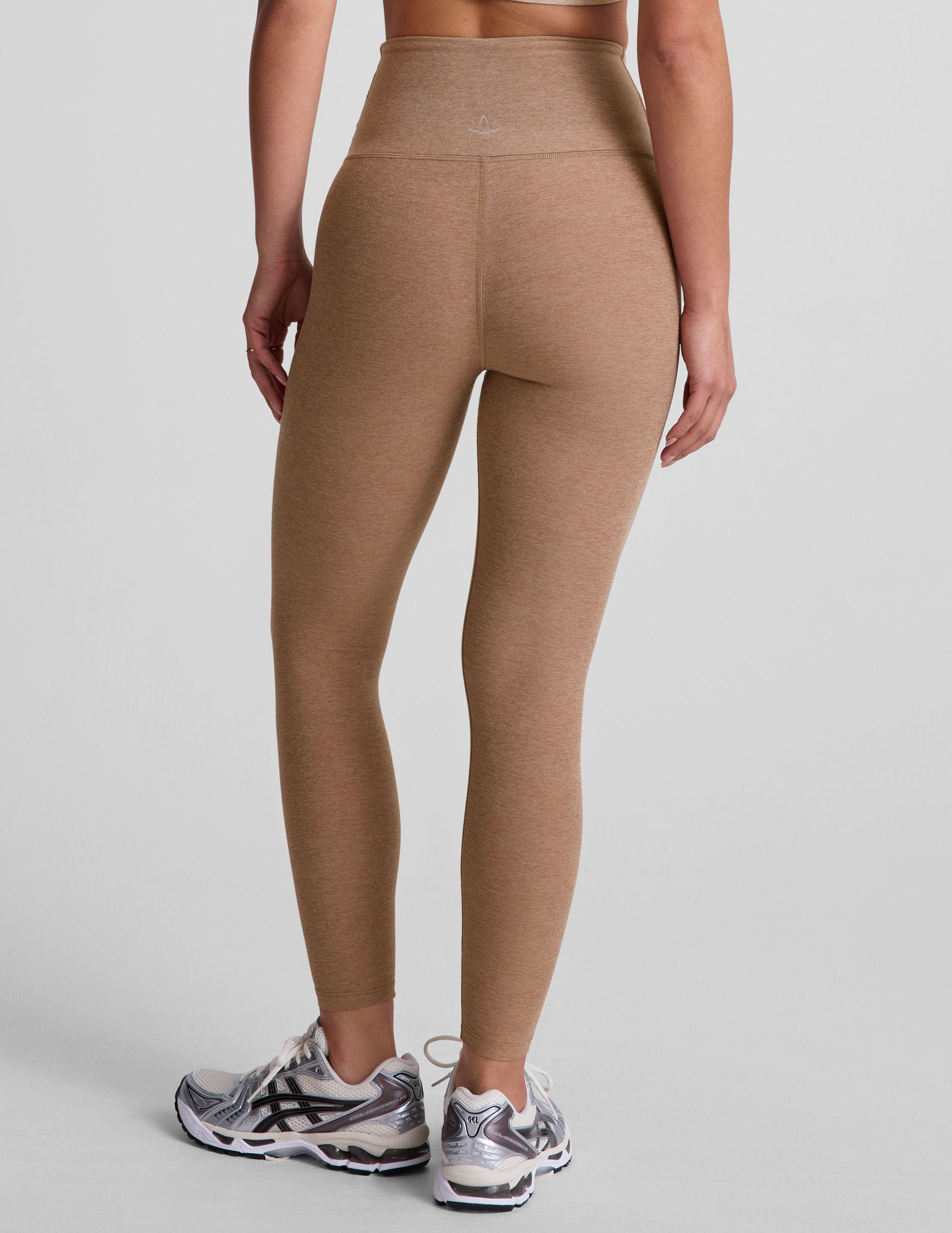 brown midi legging with criss cross front