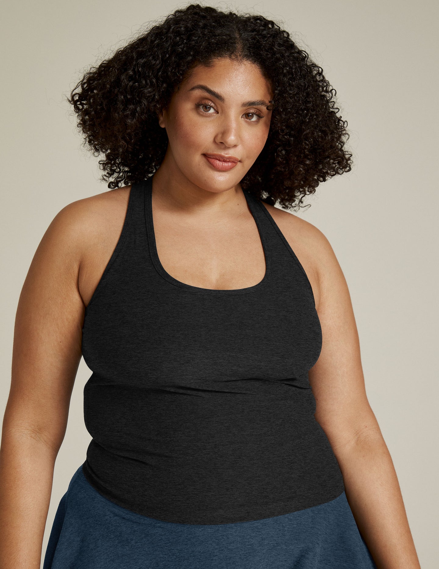 Spacedye Racerback Cropped Tank Darkest Night main image 0