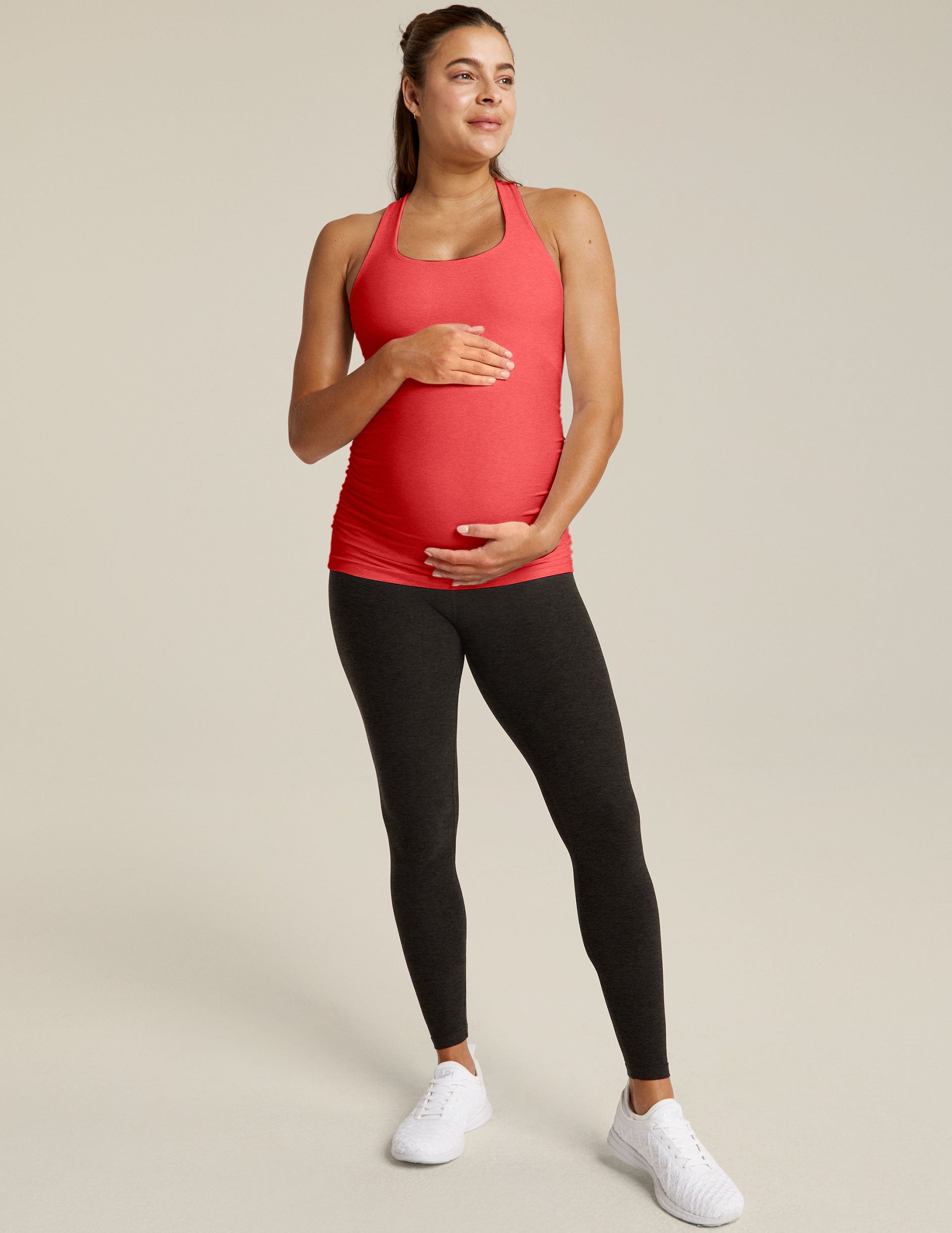 maternity pink tank top