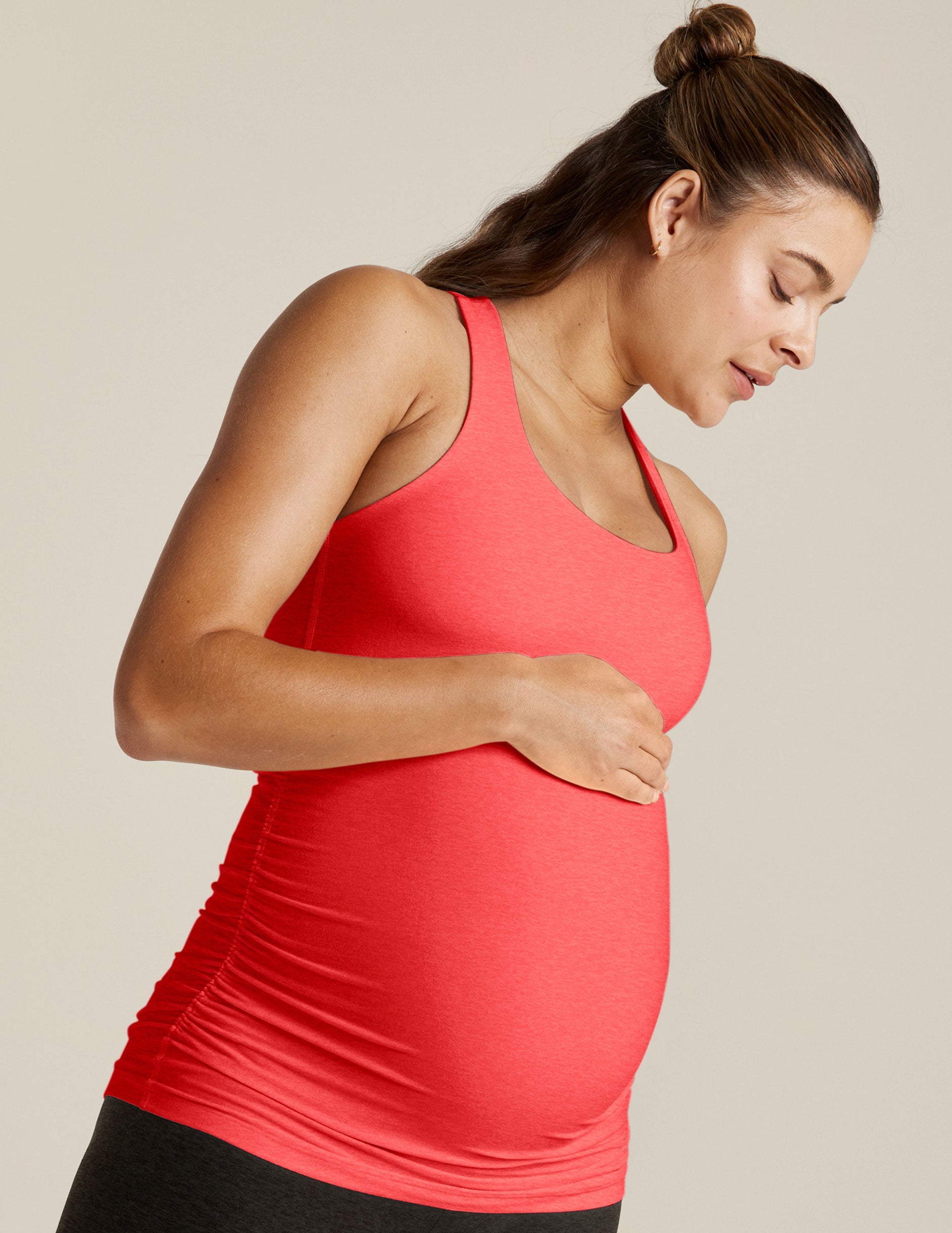 maternity pink tank top