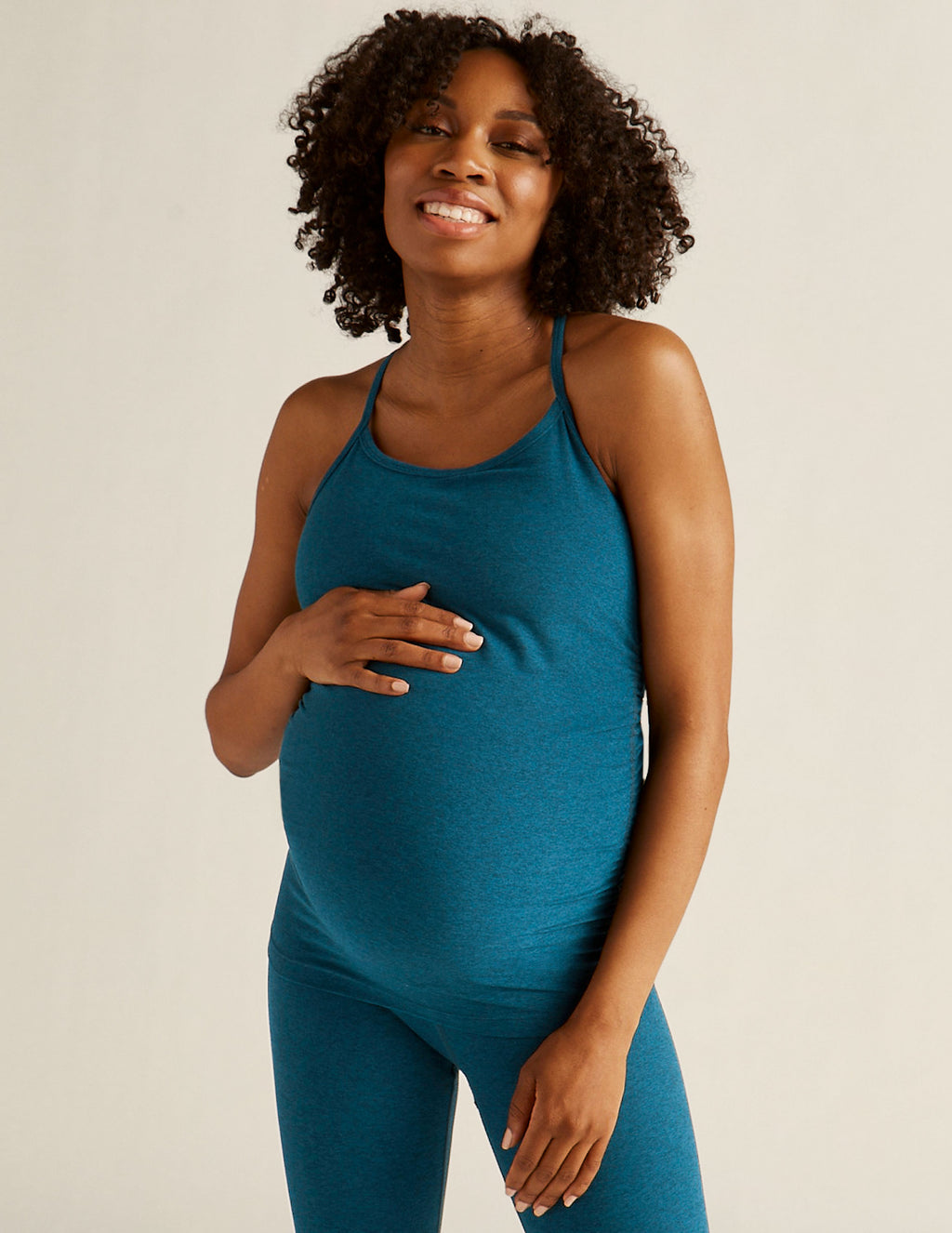 Spacedye Keep Your Cool Maternity Slim Racerback Tank Secondary Image