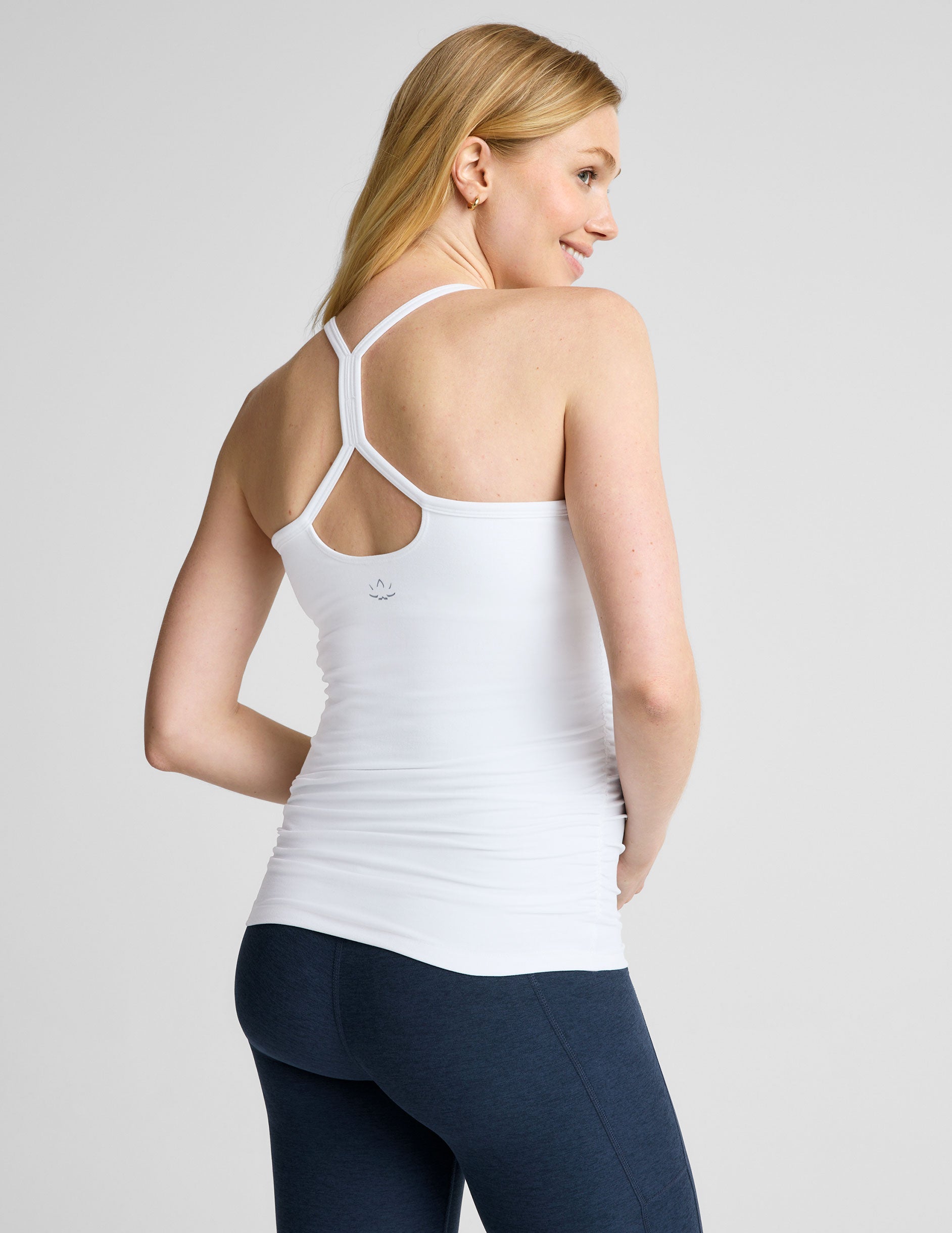 white maternity tank top