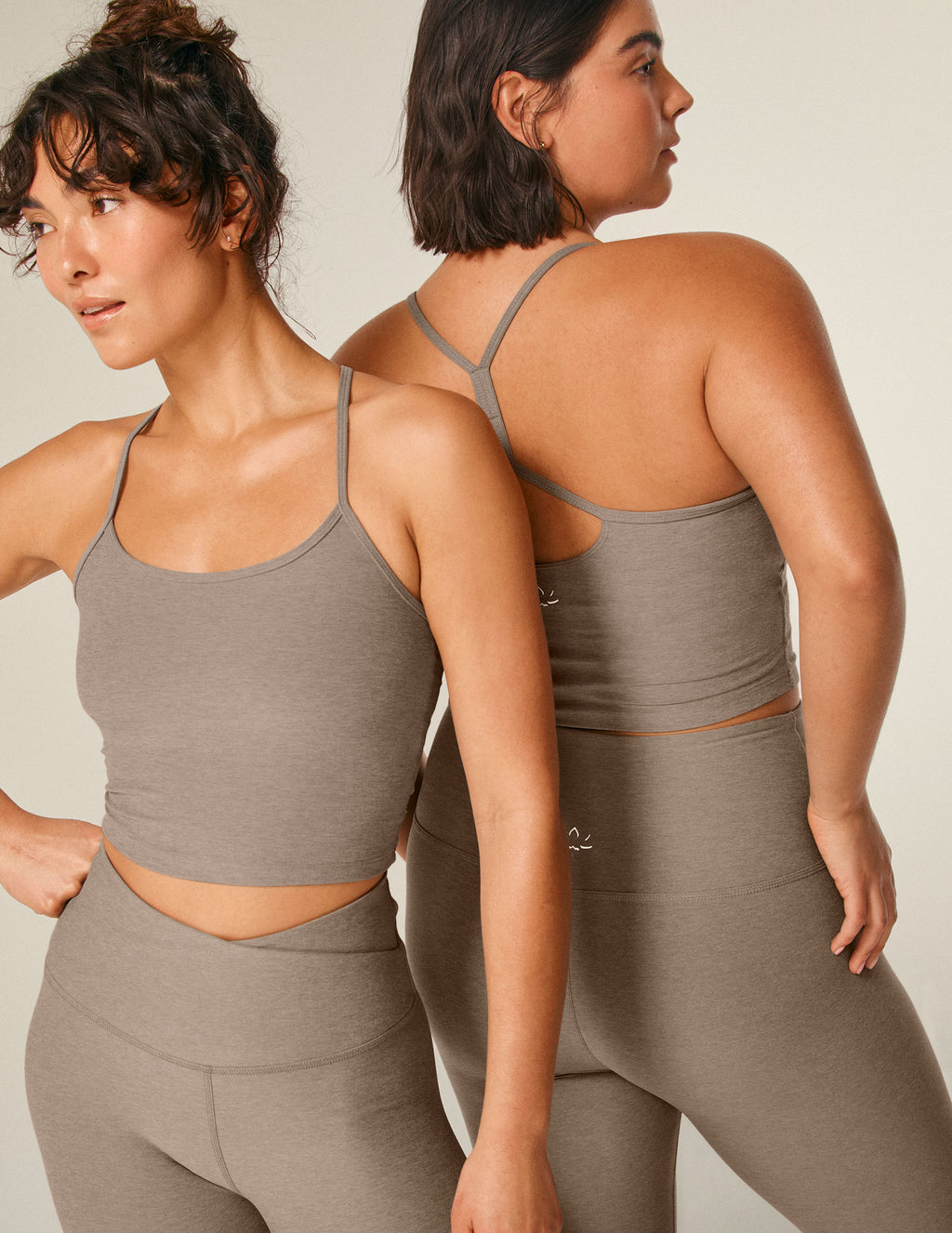 Women's Seamless Flow Double Straps V Back Cropped Yoga Tank Top